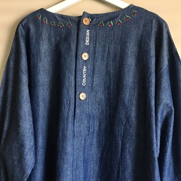 Kuma Heart Women’s Denim Knee Length Dress - Picture 4 of 10